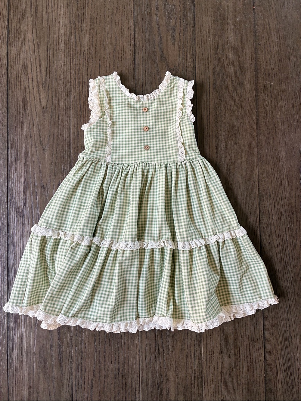 Love & Grow Sage Gingham Zoey Dress